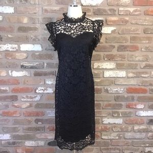 ENFOCUS Women’s High Sweetheart Neckline Lace Stretch Cocktail Dress 10 NEW